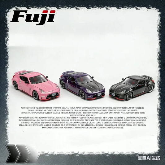 Fuji 1:64 Nissan Fairlady Z Z34 370z Nismo replica static alloy car model, boys' holiday gift toy, adult collection piece.