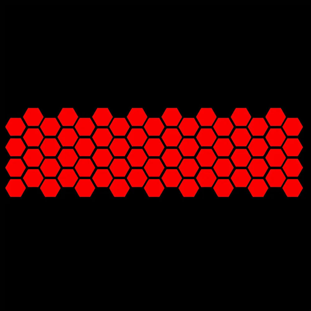 Honeycomb Pattern Waistline Sticker Modification Car Side Skirt Sticker Universal Body Decoration Side Door Sticker.