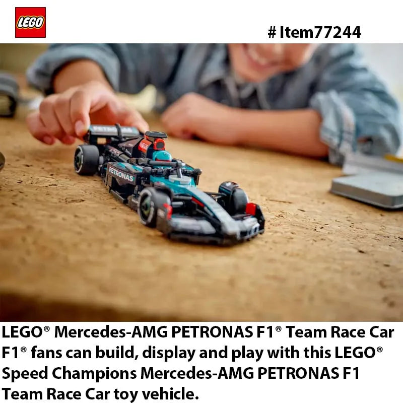 LEGO 77244 Speed Champions Mercedes-AMG F1 W15 Race Car Toy Building Set for Kids Toy Car for F1 Fans - Gift Idea for Birthday