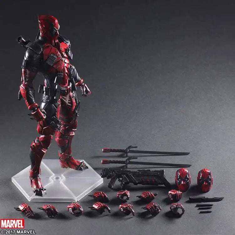 Iron Man, War Machine, Spider-Man, Captain America, Black Panther. Marvel action figures.