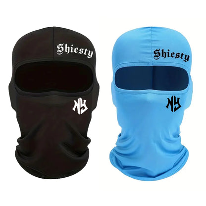 1/2/3/4pcs Simple Shiesty Print Balaclava Mask Hat, UV Protection Headgear For Outdoor Sports Cycling And Skiing