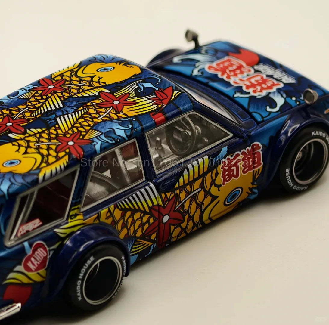 MINIGT Kaido House KHMG248 1:64 Alloy Diecast Datsun Kaido 510 Wagon Koi Wagon V1 Collectible Model Car Diecast Model 248 Chase