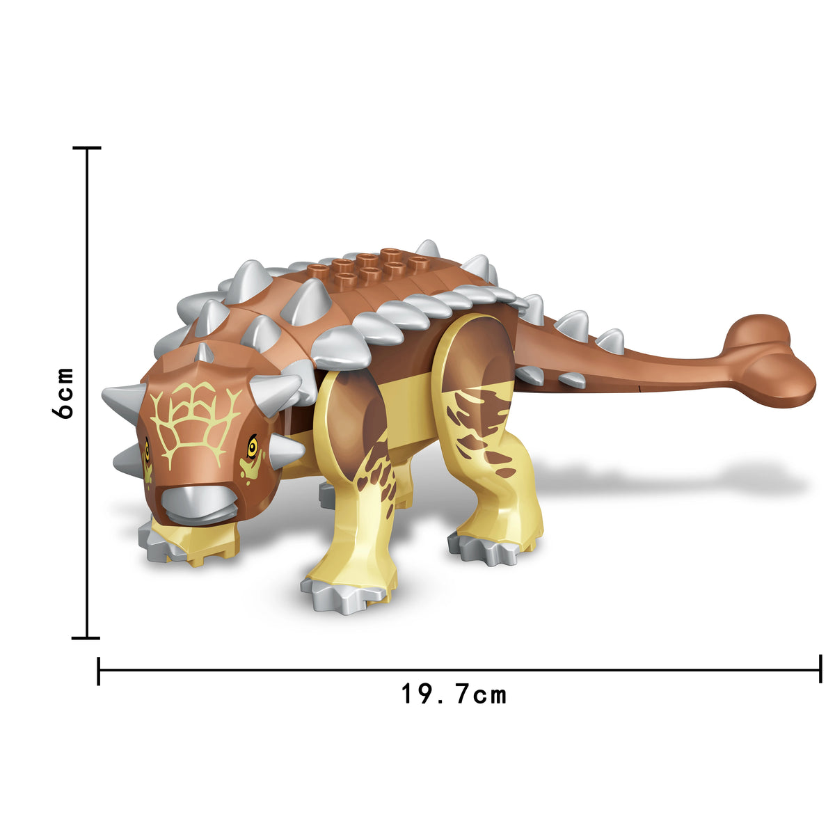 Jurassic Dinosaurs Spinosaurus Large Brick Toy Joints Open Mouth 7 Color Designs, Collectible Decor DIY Puzzle Assembly Gift