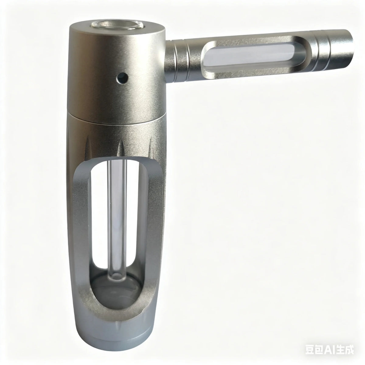 6″ Metal Aluminum Glass Bubbler Water Pipe Mini Smoking Bottle Portable Hookah Shisha Tube Filter (Ship within 24 hours)