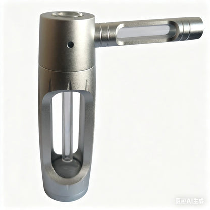 6″ Metal Aluminum Glass Bubbler Water Pipe Mini Smoking Bottle Portable Hookah Shisha Tube Filter (Ship within 24 hours)