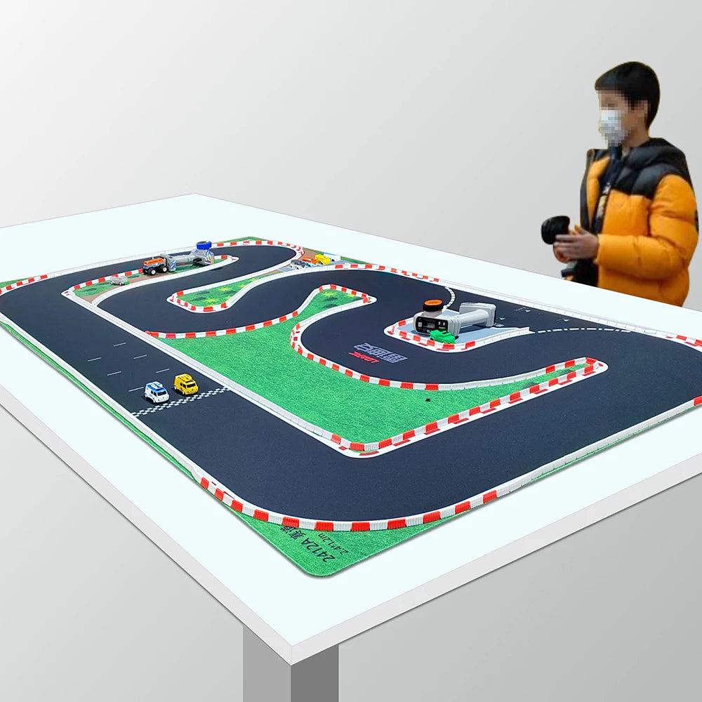LDARC Portable Race Track Rubber Mat 160x90mm 120x60mm 240x120mm 240x240mm RC 1/76 1/64 1/58 Mini Car Track Race Accessory