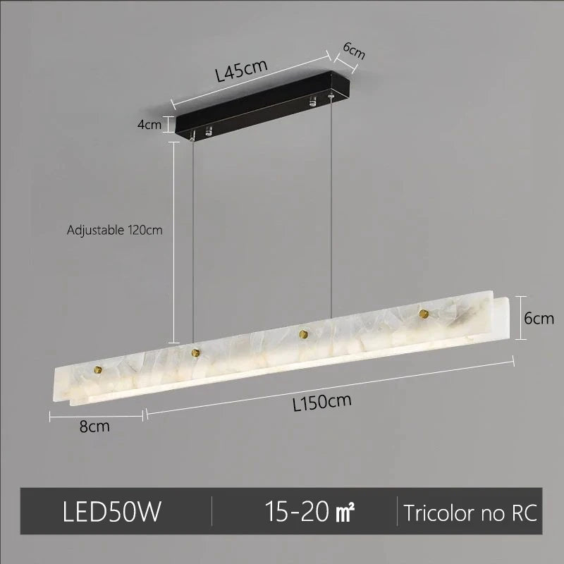 Natural Marble Pendant Light LED Minimalist Chandelier Hanging Ceiling Fixtures for Kitchen Island Dining Room Bar