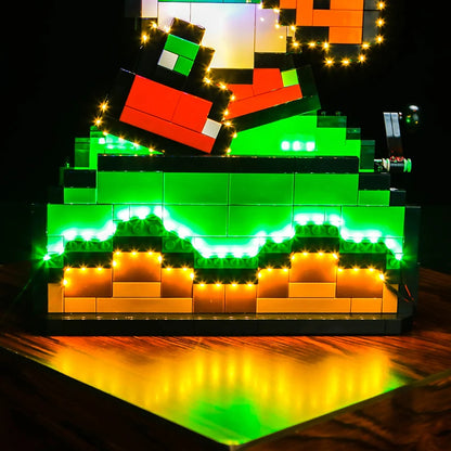 Lazishi LED light 71438 set suitable for Super Mario World: Mario&Yoshi block gift (lighting accessories only)