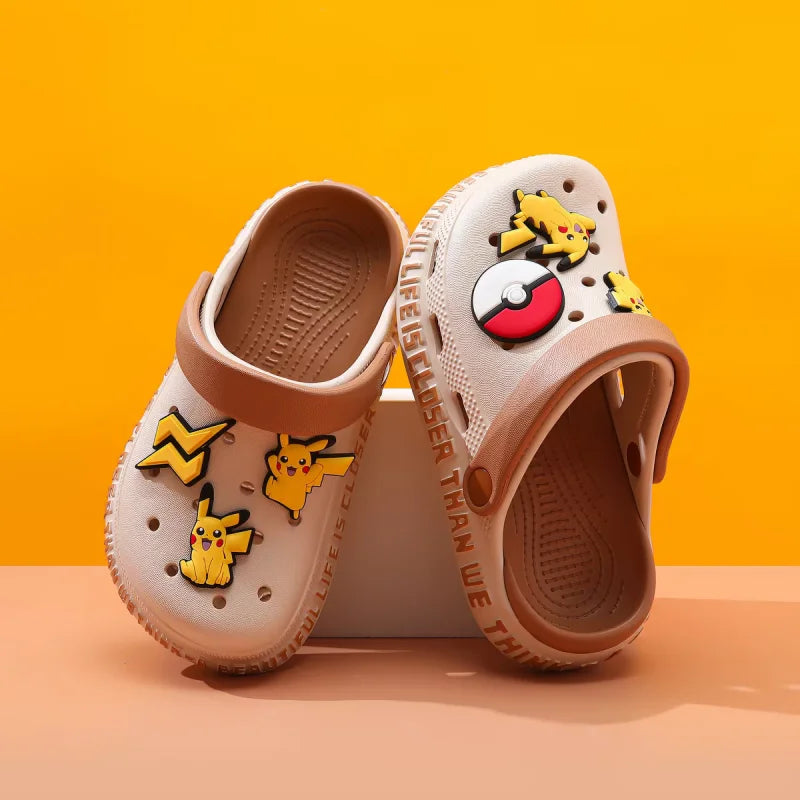 In Stock Pika Kids Clogs Boys Slippers Summer New Style Soft Non-slip Sole Toddler Baby Outdoor Beach Sandals Lightweight Home
