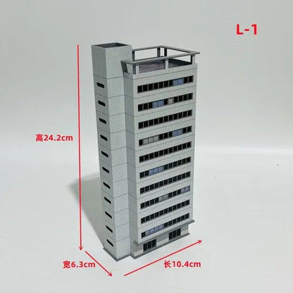 1/350/150 Diorama Outland City Modern Commercial Building Model Street Office Home Scene Model Toys