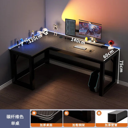 Modern Corner Computer Desk L-shaped Desktop Home E-sports Table Game Desk Bookshelf Bedroom Study Table Office Desk Chair