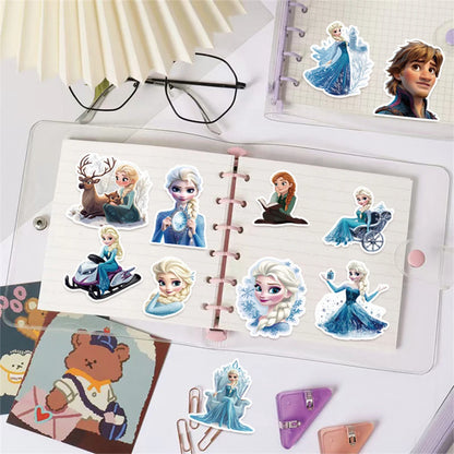 •50pcs Cartoon Elsa Stickers Princess Anna Cute Decal Laptop Phone Fridge Suitcase Diary Scrapbooking Sticker