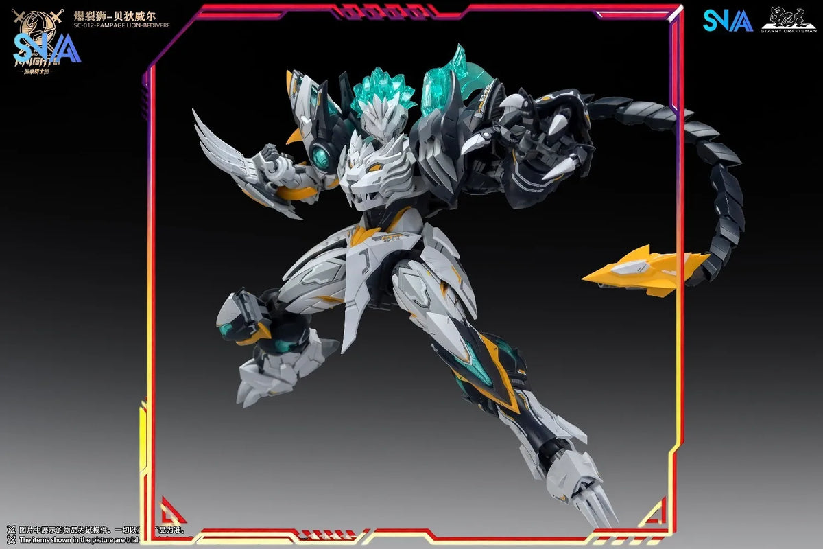 In Stock Snaa 1/144 SC-012 RAMPAGE LION-BEDIVERE Figure The Round Table Knights Figurine Model Pvc Statue CollectionToy Original