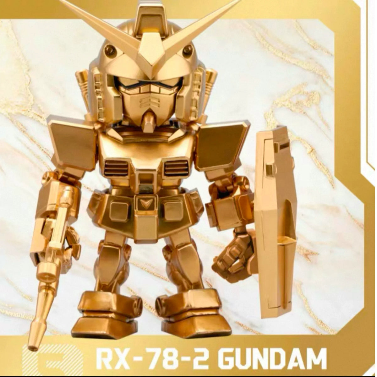 2026 Qmsv Mini Gold Team Gundam Blind Box Q Version Figure Golden Coating Hidden Style Desktop Decor Toy Gift For Gundam Fans