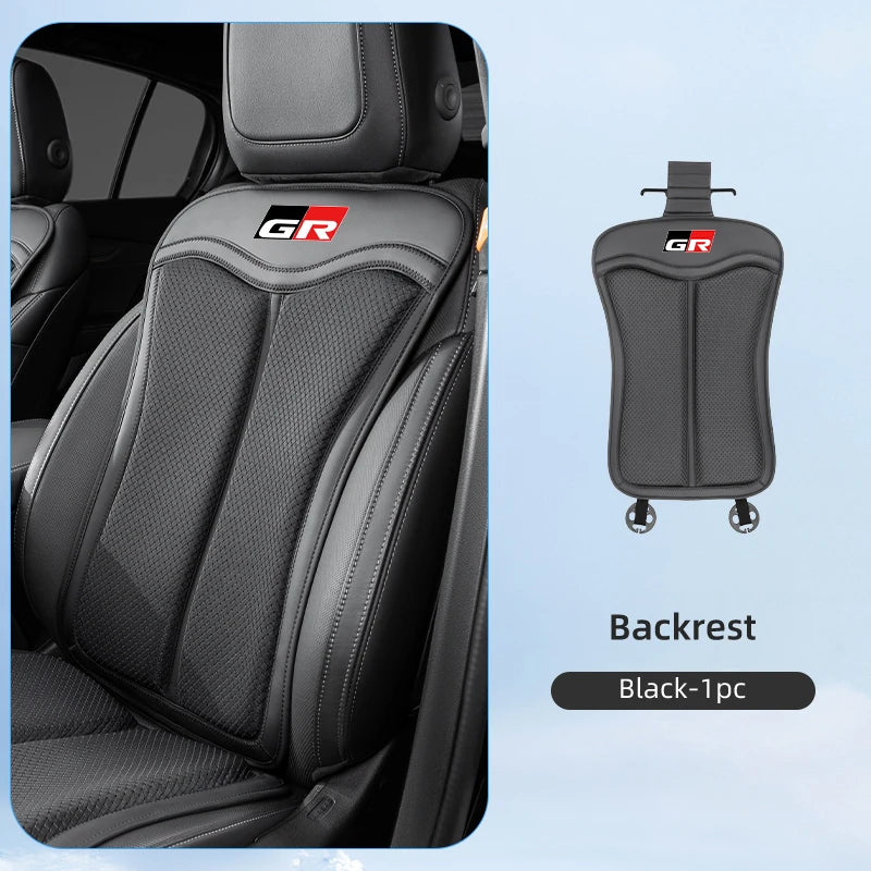 Car Seat Ice Silk Cushion Backrest Seat Protector Cover Accessories For Toyota Crown GR Corolla YARIS L Auris C-HR Hilux Vios Ra
