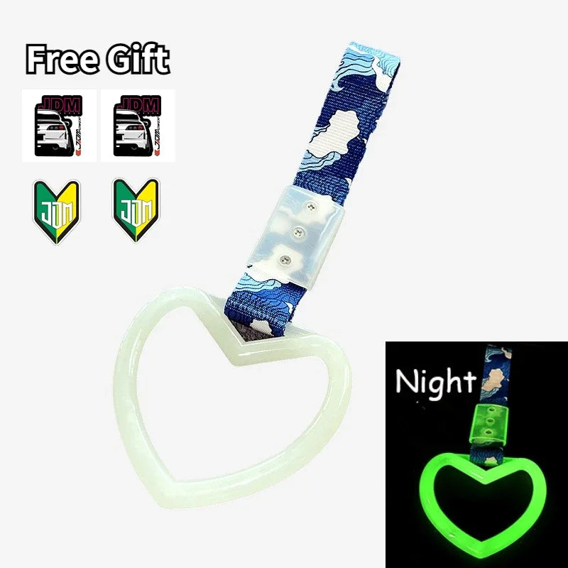 Tsurikawa JDM Train Bus Handle Glow-in-the-dark Cat Shape Hand Strap Drift Charm Strap Drift Warning Ring Car Supplies New