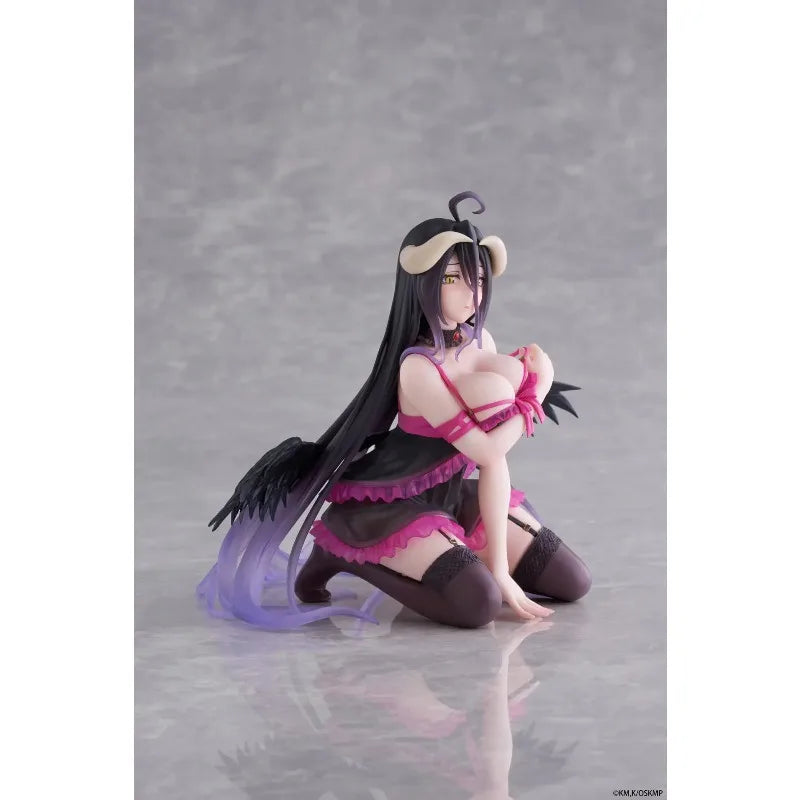 In Stock 100% Original Taito Overlord Albedo Desktop Cute Negligee Ver Anime PVC Collectible Figure Desktop Home Room Decor Gift
