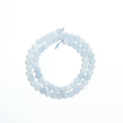 Natural Aquamarines Stone Beads 4 6 8 10mm Light Blue Round Loose Stone Beads For Jewelry Making DIY Bracelets Necklace Supplies