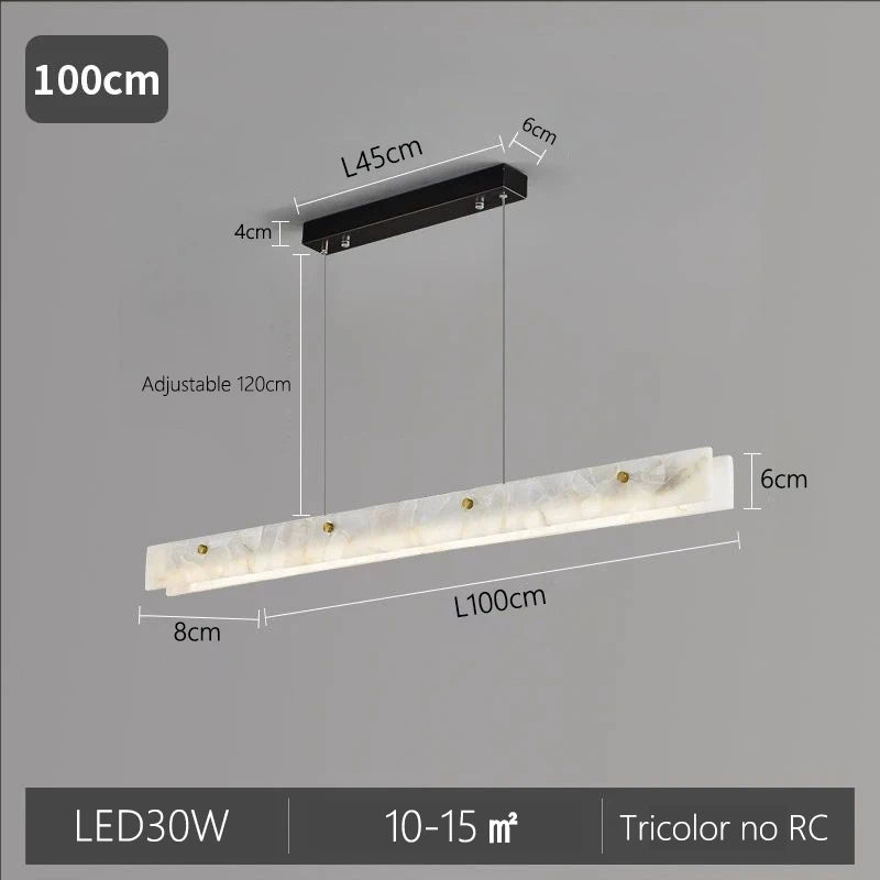Natural Marble Pendant Light LED Minimalist Chandelier Hanging Ceiling Fixtures for Kitchen Island Dining Room Bar