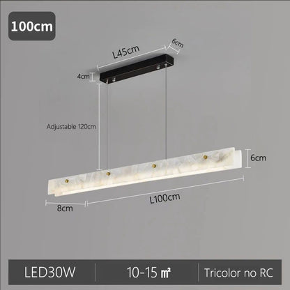 Natural Marble Pendant Light LED Minimalist Chandelier Hanging Ceiling Fixtures for Kitchen Island Dining Room Bar