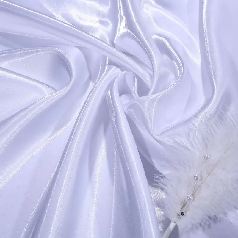 Liquid Water Light Reflective Fabric Per Meter for Clothes Wedding Dresses DIY Sewing Fashion Plain Silky Smooth Cloth Pink Blue