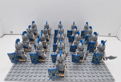 21PCS Medieval Ancient Roman Warrior Series Spartan 300 Warrior Children's Building Block Toys DIY Micro Scene Ornaments