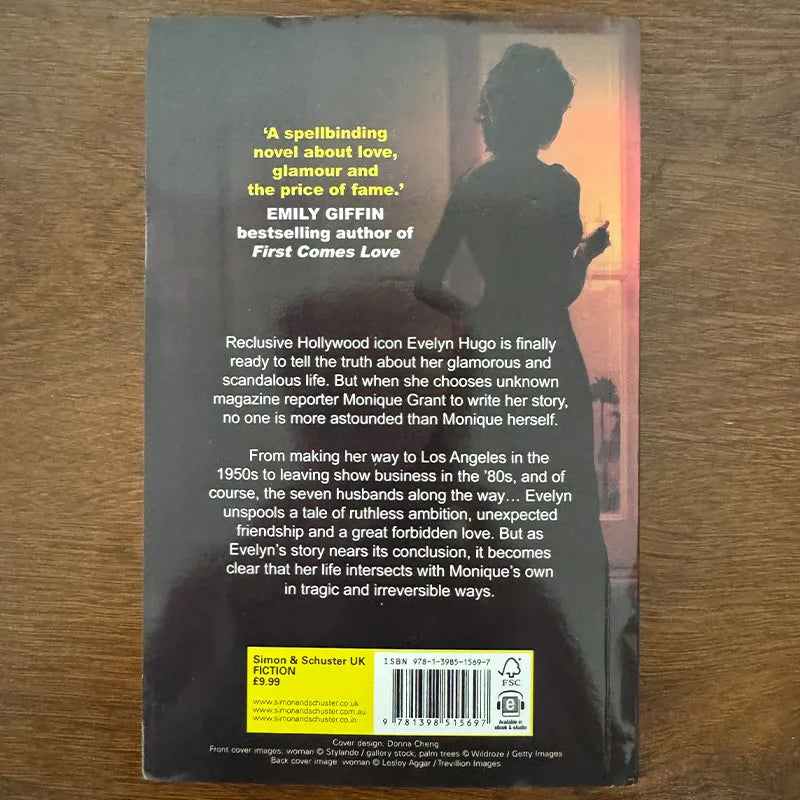 The Seven Husbands of Evelyn Hugo by Taylor Jenkins Reid Fiction Novel Book English Literature Reading
