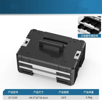 Stackable Modular Combo Toolbox Set -Portable Combo ToolBox with Wheels for Space-Saving Modular Assembly & Easy Mobility!