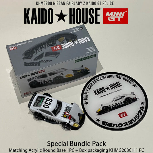 Kaido House 1:64 Nissan Fairlady Z S30 Kaido GT Japanese Police Widebody Open Hood KHMG208 Diecast Model Car In Stock