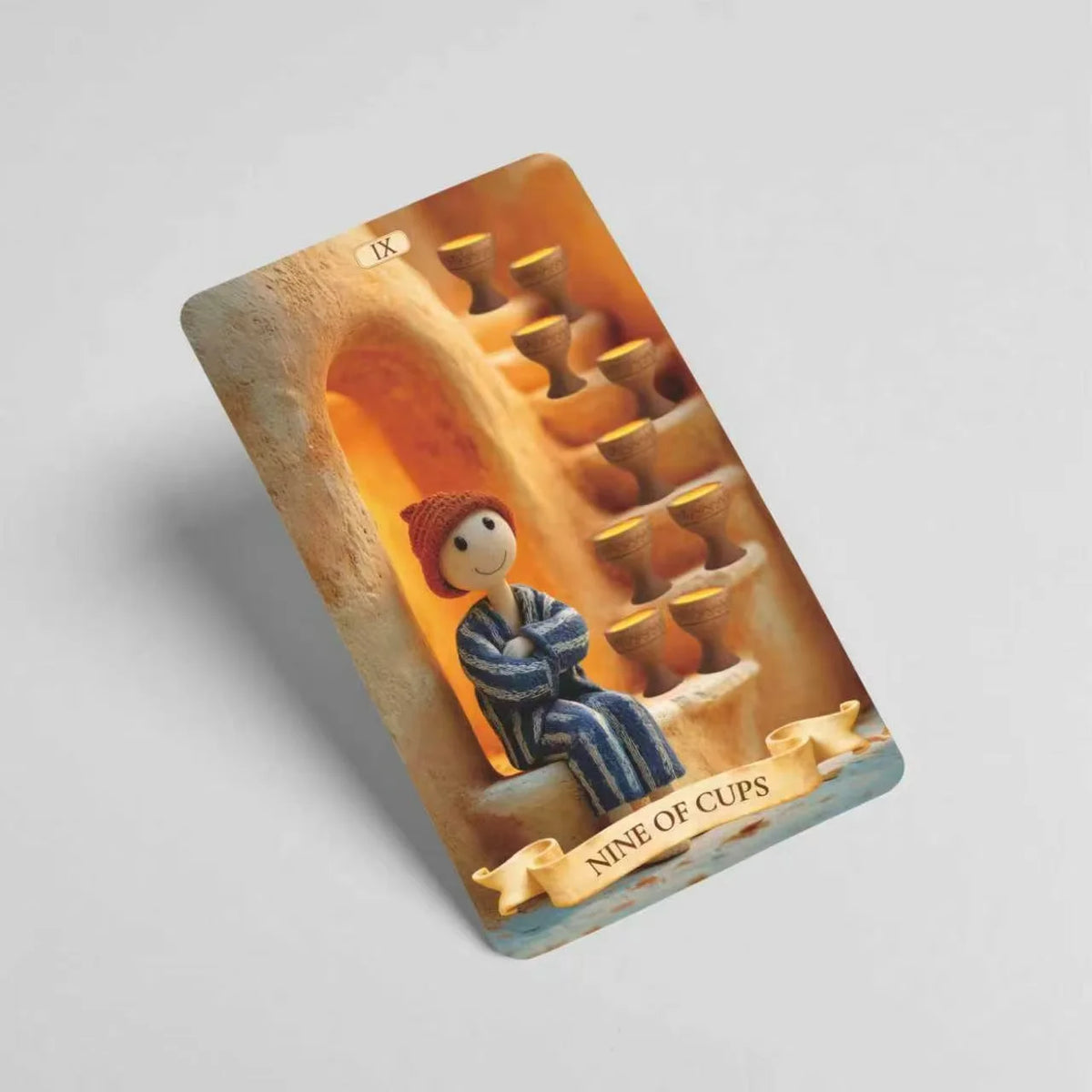 UniqueUnique Tarot Deck, 78 Clay Tarot Cards for Beginners and Experienced Readers, with Guidebook, Tools for Reflection