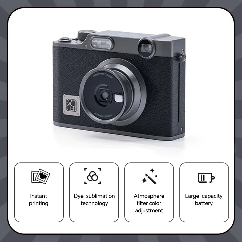 HPRT Z3 Hybrid Instant Camera Bluetooth Photo Printer 2.8" LCD Dye-Sublimation Retro Aesthetic Journaling Gift for Girls