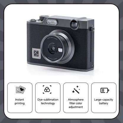 HPRT Z3 Hybrid Instant Camera Bluetooth Photo Printer 2.8" LCD Dye-Sublimation Retro Aesthetic Journaling Gift for Girls