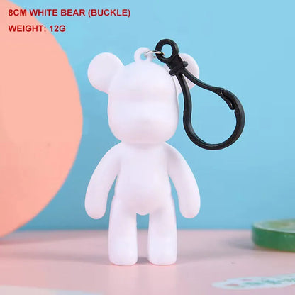 DIY Fluid Bear Sculpture Handmade Violent Bear Bearbrick White Blank Mold Doll Toy Graffiti Painting Ornaments Gift Home Decor