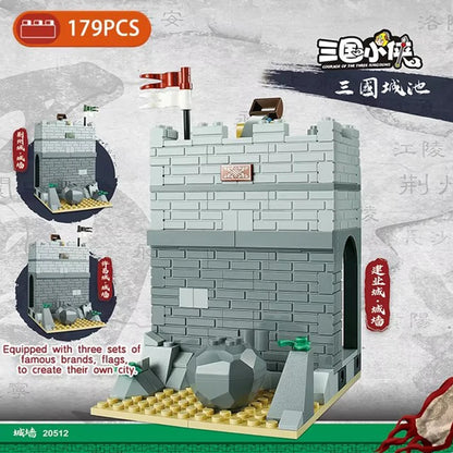 DECOOL Three Kingdoms Camp Watchtower Building Blocks Ancient Main City Ancient Warships Military Bricks Toys For Boys Kid Gifts
