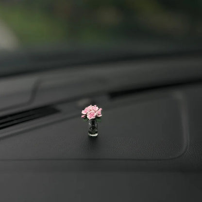 Dainty Roses Car Center Console Window Ornament mini Cure Car Accessories Ladies Car Personality Beautiful Interior Ornaments