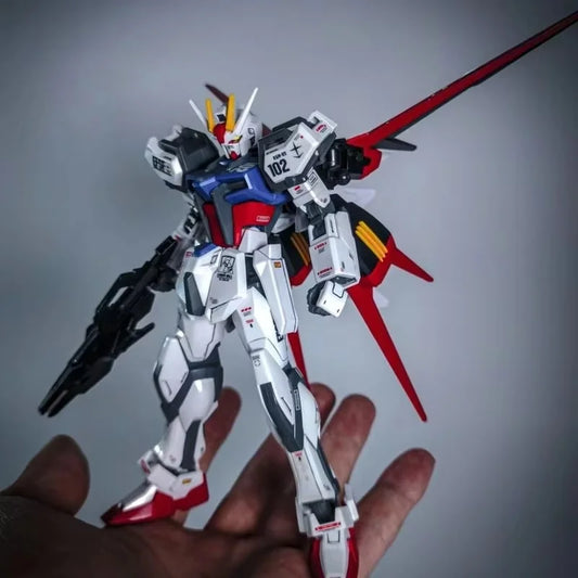 Hg 1/144 Strike Dog Fighter Gat-X105 Mech Assembly Model Kits Action Figures Toys Desktop Decoration Gifts Collectible