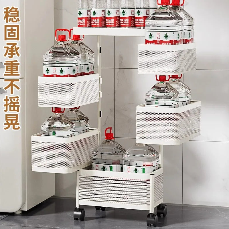 Carrito Bookshelf Mobile Kitchen Trolley Organizer with Wheels Gap Mobile Bookshelf Trolley Household Storage Rack 트롤리 수납선반