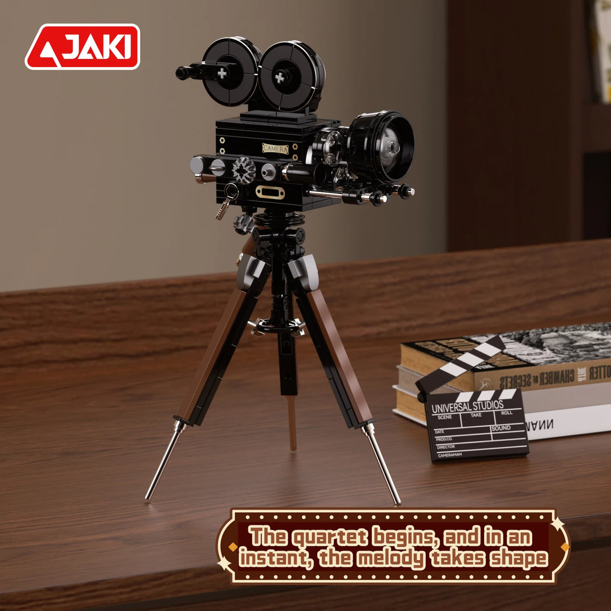JAKI Retro Movie Camera Home Decor Creative Tall Brick Building Blocks Set MOC Model Assembly Toy Kids and Adult Birthday Gifts