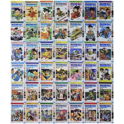 43PCS/set Dragon Ball Super Saiyan Goku Gohan Shenron JUMP Comic Cover Frosted Laser Flash Card Classic Anime Collection Cards
