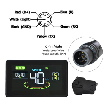 Color Wired Stopwatch Supports Electronic Shift Odometer Bike Computer Waterproof Cycling Odometer Electric Bike Accessories