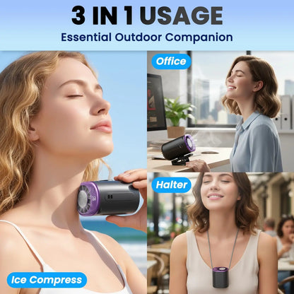 2026 Car Clip On Fan Air Conditioner With Led Display - 360° Rotation Stroller Mini Clip Fan Portable Personal Clip-On Air Condi
