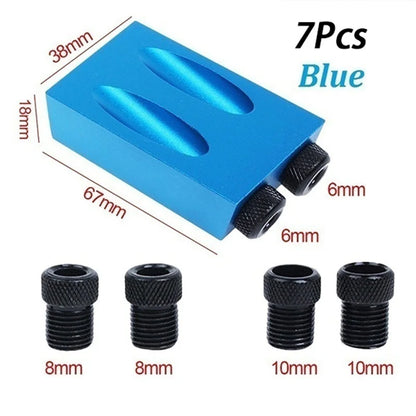 New 7/14/15Pcs Pocket Hole Screw Jig 15 Degrees Dowel Drill Joinery Kit Carpenters Wood Woodwork Guides Joint Angle Locator Tool
