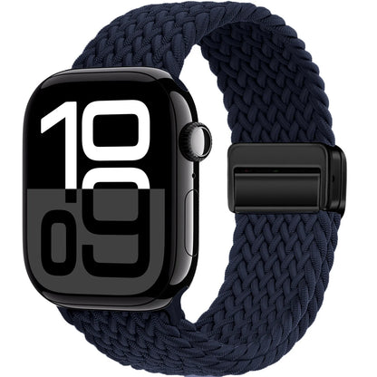 Braided Band For Apple Watch Strap 44mm 40mm 45mm 46mm 49mm 41mm 38 Magnetic Nylon Bracelet iWatch series se 7 6 8 9 10 Ultra 2