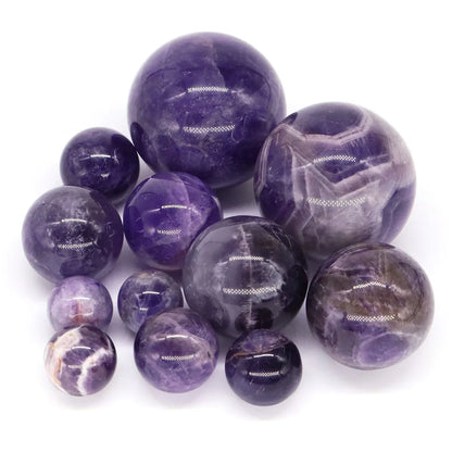16mm 18mm 20mm 25mm 30mm 40mm Balls Natural Stone Amethyst Crystal Sphere Reiki Healing Mineral Specimen Globe Chakra Home Decor