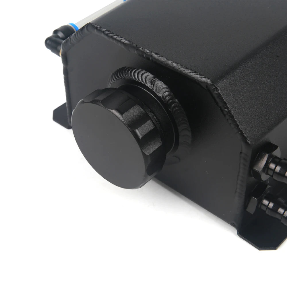 Universal 1L/2L Aluminum Oil Catch Can Reservoir Tank Engine Coolant Radiator Overflow Oil Fuel Tank With Drain Plug Breather