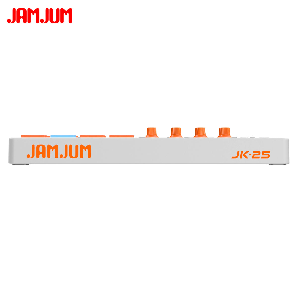 JAMJUM 25 KEY Midi Keyboard with A Wireless Midi Receiver Customized 8 RGB Backlit Pad Compact Portable Rechargeable Battery