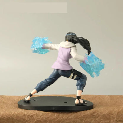 16cm Naruto Anime Figure Rock Lee Hyuuga Hinata Roubu Double Lion Fist Fighting Action Figure Collection Model Doll Toys Hobbie