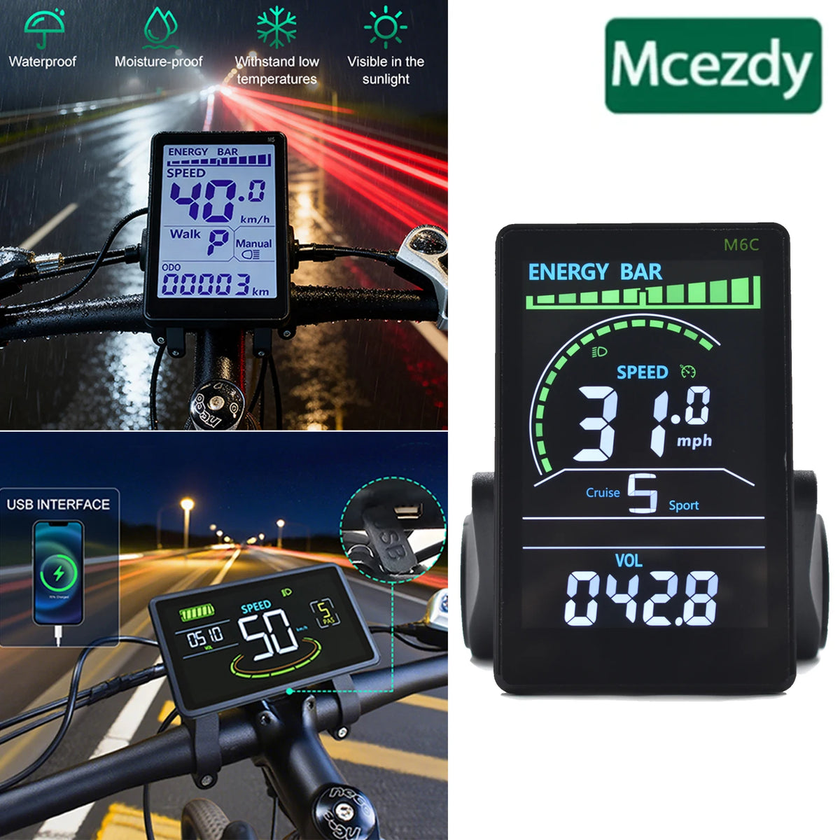 Color Wired Stopwatch Supports Electronic Shift Odometer Bike Computer Waterproof Cycling Odometer Electric Bike Accessories
