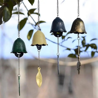 B0KC Japanese Iron Wind Chimes Yard Decor Outdoor Hang Pendants Lucky Temple Bells