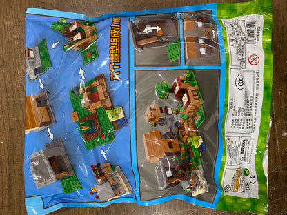 HOT 500pcs-1000Pcs Mountain Cave Farm Village Building Mountain Cave Blocks Puzzle Educational Toys Birthday Day